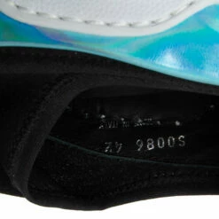 N21 Nº21 Black Stretch Fabric And Iridescent Synthetic Leather Slip-On Sneakers Size 42 Men -N21shop luxury men n21 new shoes p608559 003