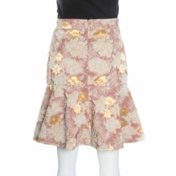 N21 Pink Floral Lurex Embossed Jacquard Knit Peplum Skirt M Women Skirts 4 N21 Pink Floral Lurex Embossed Jacquard Knit Peplum Skirt M Women Skirts -N21shop luxury women n21 new clothes p164208 001