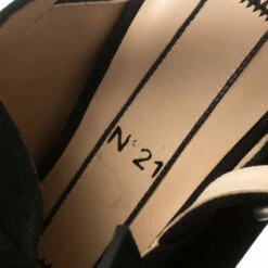 N21 Black Suede Embellished Knot Platform Block Heel Ankle Strap Sandals Size 36 Women 8 N21 Black Suede Embellished Knot Platform Block Heel Ankle Strap Sandals Size 36 Women -N21shop luxury women n21 new shoes p186150 005