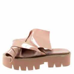 N21 X Kartell Beige PVC Knot Platform Slides Size 36 Women Sandals 3 N21 X Kartell Beige PVC Knot Platform Slides Size 36 Women Sandals -N21shop luxury women n21 new shoes p196931 006