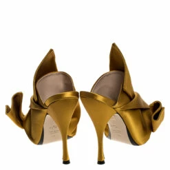 N21 N°21 Mustard Yellow Satin Ronny Pleated Mules Size 39 Women Sandals 6 N21 N°21 Mustard Yellow Satin Ronny Pleated Mules Size 39 Women Sandals -N21shop luxury women n21 new shoes p250144 001