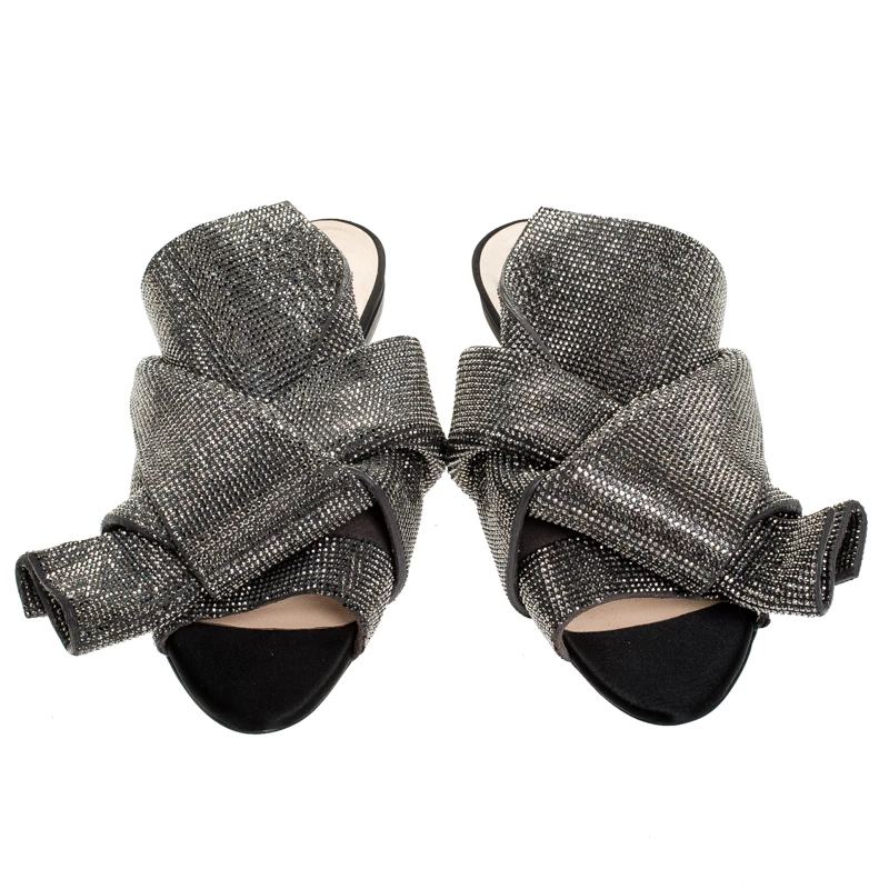 N21 Metallic Brown Leather Crystal Embellished Bow Mules Size 36 Women Flats N21 Metallic Brown Leather Crystal Embellished Bow Mules Size 36 Women Flats -N21shop luxury women n21 new shoes p255867 003