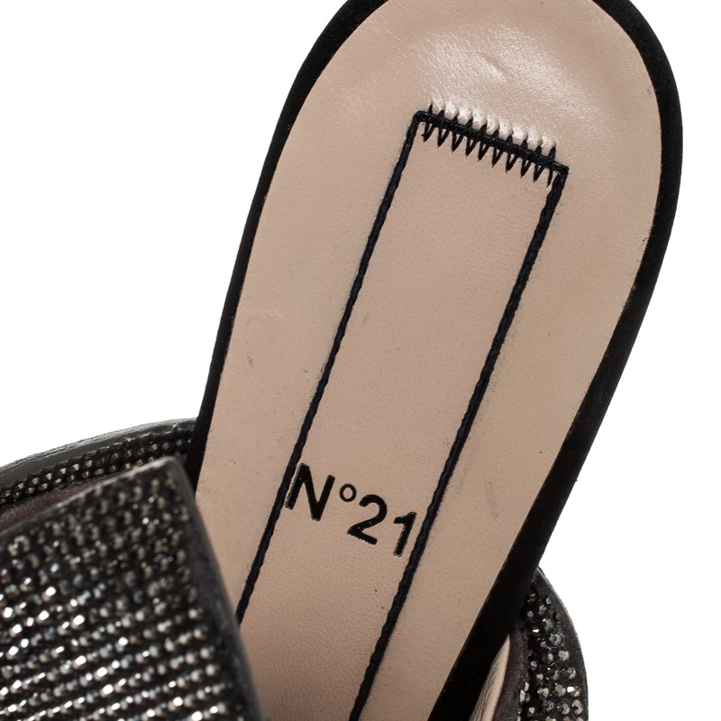 N21 Metallic Brown Leather Crystal Embellished Bow Mules Size 36 Women Flats N21 Metallic Brown Leather Crystal Embellished Bow Mules Size 36 Women Flats -N21shop luxury women n21 new shoes p255867 004