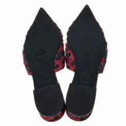 N21 Red/Black Leopard Print Satin Knot Flat Mules Size 40 Women Flats 7 N21 Red/Black Leopard Print Satin Knot Flat Mules Size 40 Women Flats -N21shop luxury women n21 new shoes p295808 001