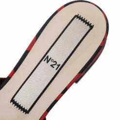 N21 Red/Black Leopard Print Satin Knot Flat Mules Size 40 Women Flats 8 N21 Red/Black Leopard Print Satin Knot Flat Mules Size 40 Women Flats -N21shop luxury women n21 new shoes p295808 006