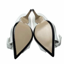 N21 White Leather Knot Pointed Toe Pumps Size 42 Women 7 N21 White Leather Knot Pointed Toe Pumps Size 42 Women -N21shop luxury women n21 new shoes p299753 003