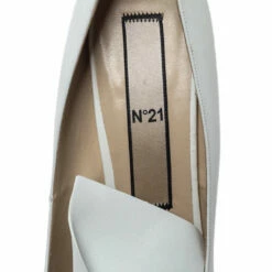 N21 White Leather Knot Pointed Toe Pumps Size 42 Women 8 N21 White Leather Knot Pointed Toe Pumps Size 42 Women -N21shop luxury women n21 new shoes p299753 009