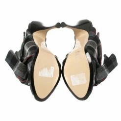 N21 N°21 Grey Check Fabric Bow Mules Sandals Size 40 Women 7 N21 N°21 Grey Check Fabric Bow Mules Sandals Size 40 Women -N21shop luxury women n21 new shoes p367995 002