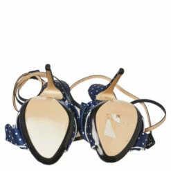 N21 Blue/White Knotted Polka Dot Fabric Gingham Ankle Wrap Peep Toe Sandals Size 36 Women 8 N21 Blue/White Knotted Polka Dot Fabric Gingham Ankle Wrap Peep Toe Sandals Size 36 Women -N21shop luxury women n21 new shoes p368388 007