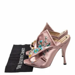 N21 N°21 Floral Embroidered Satin Knot Mules Size 40 Women Sandals 9 N21 N°21 Floral Embroidered Satin Knot Mules Size 40 Women Sandals -N21shop luxury women n21 new shoes p446903 007