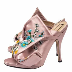 N21 N°21 Floral Embroidered Satin Knot Mules Size 40 Women Sandals 5 N21 N°21 Floral Embroidered Satin Knot Mules Size 40 Women Sandals -N21shop luxury women n21 new shoes p446903 008