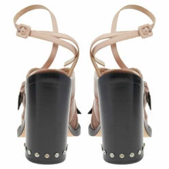 N21 Pink Velvet Crystal Embellished Heel Ankle Strappy Sandals Size 41 Women 6 N21 Pink Velvet Crystal Embellished Heel Ankle Strappy Sandals Size 41 Women -N21shop luxury women n21 new shoes p496567 008