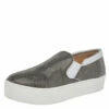 N21 Silver Crystal Embellished Suede Slip On Sneakers Size 40 Women