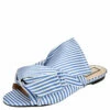 N21 Nº21 Blue/White Satin Knot Flat Slides Size 39 Women Flats 2 N21 Nº21 Blue/White Satin Knot Flat Slides Size 39 Women Flats -N21shop luxury women n21 new shoes p511186 003