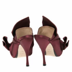 N21 Nº21 Burgundy Satin Raso Knot Peep Toe Mules Size 39 Women Sandals 6 N21 Nº21 Burgundy Satin Raso Knot Peep Toe Mules Size 39 Women Sandals -N21shop luxury women n21 new shoes p511752 003