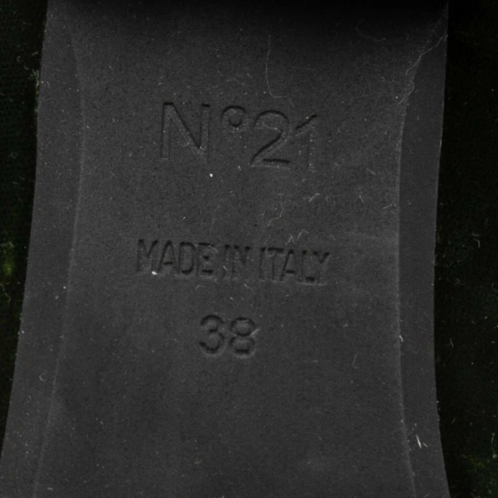 N21 Dark Green Velvet Crystal Embellished T-Bar Ballet Flats Size 38 Women N21 Dark Green Velvet Crystal Embellished T-Bar Ballet Flats Size 38 Women -N21shop luxury women n21 new shoes p616138 008