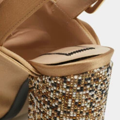 N21 Nº21 Brown Satin Crystal Embellished Pleated Bow Ankle Strap Sandals Size 36 Women 9 N21 Nº21 Brown Satin Crystal Embellished Pleated Bow Ankle Strap Sandals Size 36 Women -N21shop luxury women n21 new shoes p622637 007