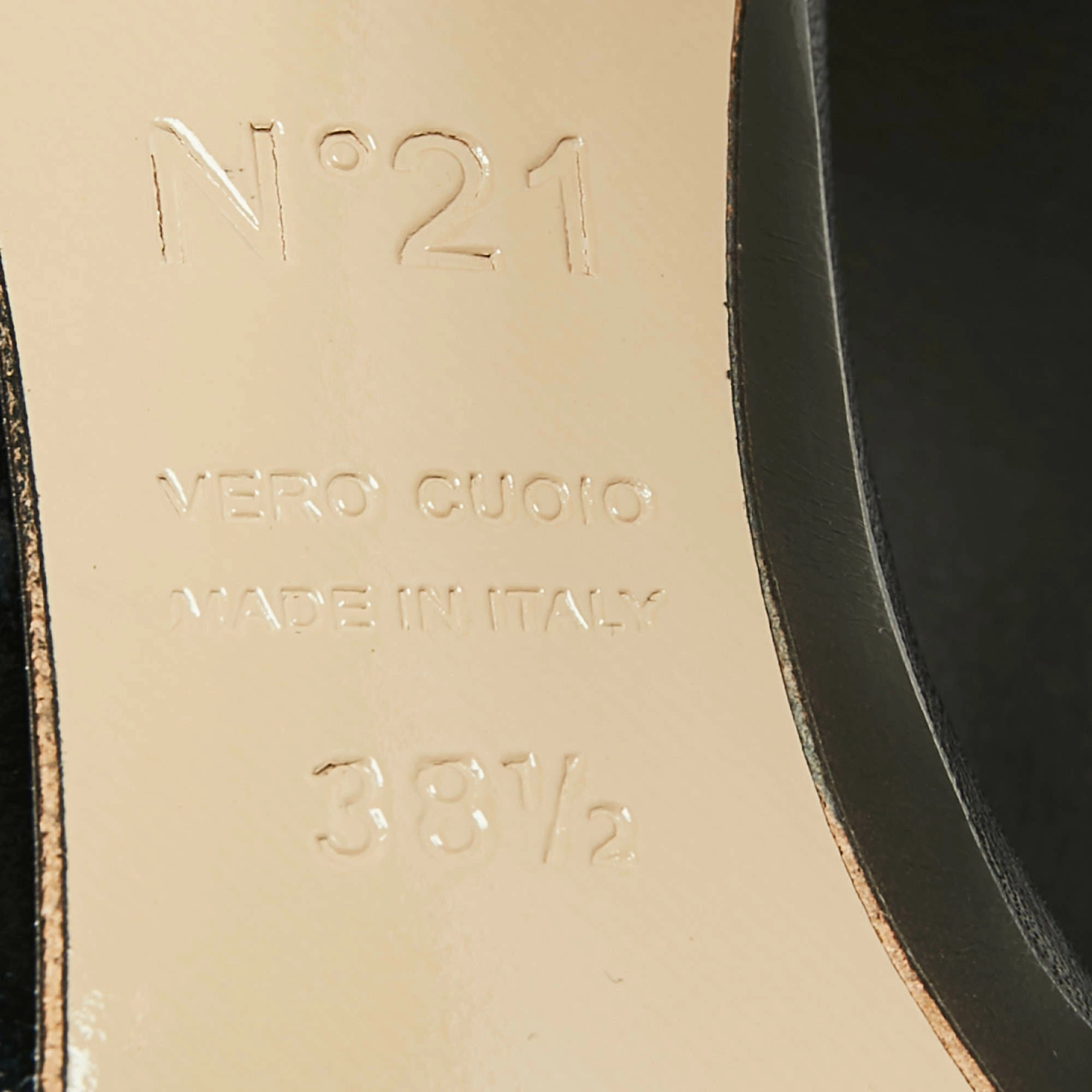 N21 Black Leather Knot D'orsay Pointed Toe Pumps Size 38.5 Women N21 Black Leather Knot D'orsay Pointed Toe Pumps Size 38.5 Women -N21shop luxury women n21 new shoes p670087 003