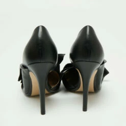 N21 Black Leather Knot D'orsay Pointed Toe Pumps Size 38.5 Women 6 N21 Black Leather Knot D'orsay Pointed Toe Pumps Size 38.5 Women -N21shop luxury women n21 new shoes p670087 008