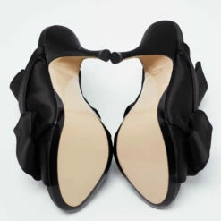 N21 Nº21 Black Satin Raso Knot Peep-Toe Mules Size 36.5 Women Sandals 7 N21 Nº21 Black Satin Raso Knot Peep-Toe Mules Size 36.5 Women Sandals -N21shop luxury women n21 new shoes p684059 002