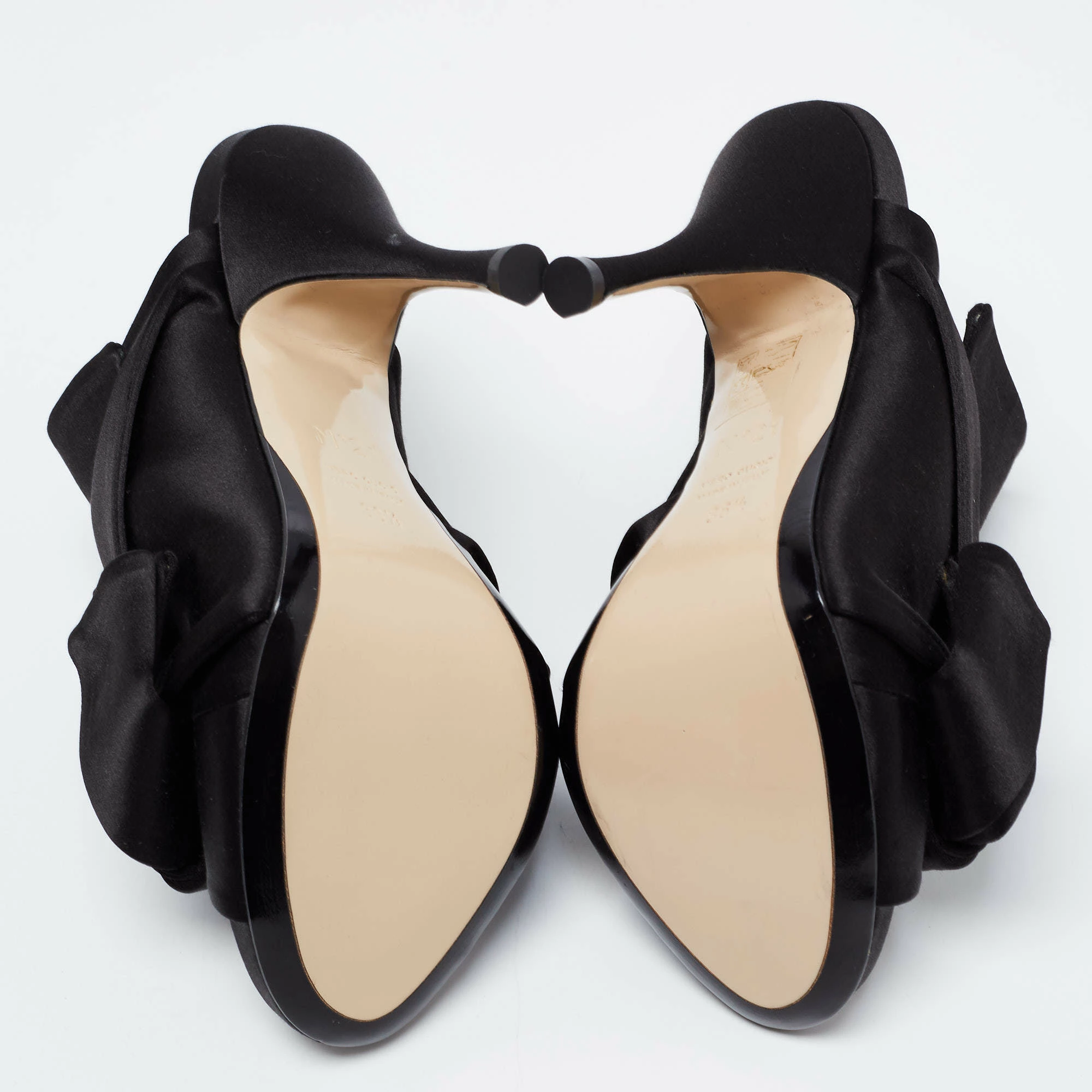 N21 Nº21 Black Satin Raso Knot Peep-Toe Mules Size 36.5 Women Sandals N21 Nº21 Black Satin Raso Knot Peep-Toe Mules Size 36.5 Women Sandals -N21shop luxury women n21 new shoes p684059 002