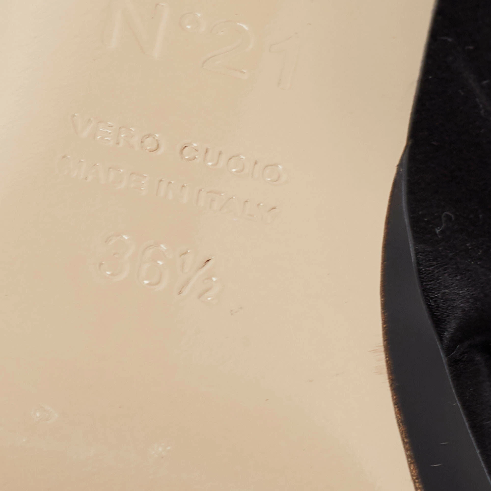 N21 Nº21 Black Satin Raso Knot Peep-Toe Mules Size 36.5 Women Sandals N21 Nº21 Black Satin Raso Knot Peep-Toe Mules Size 36.5 Women Sandals -N21shop luxury women n21 new shoes p684059 003