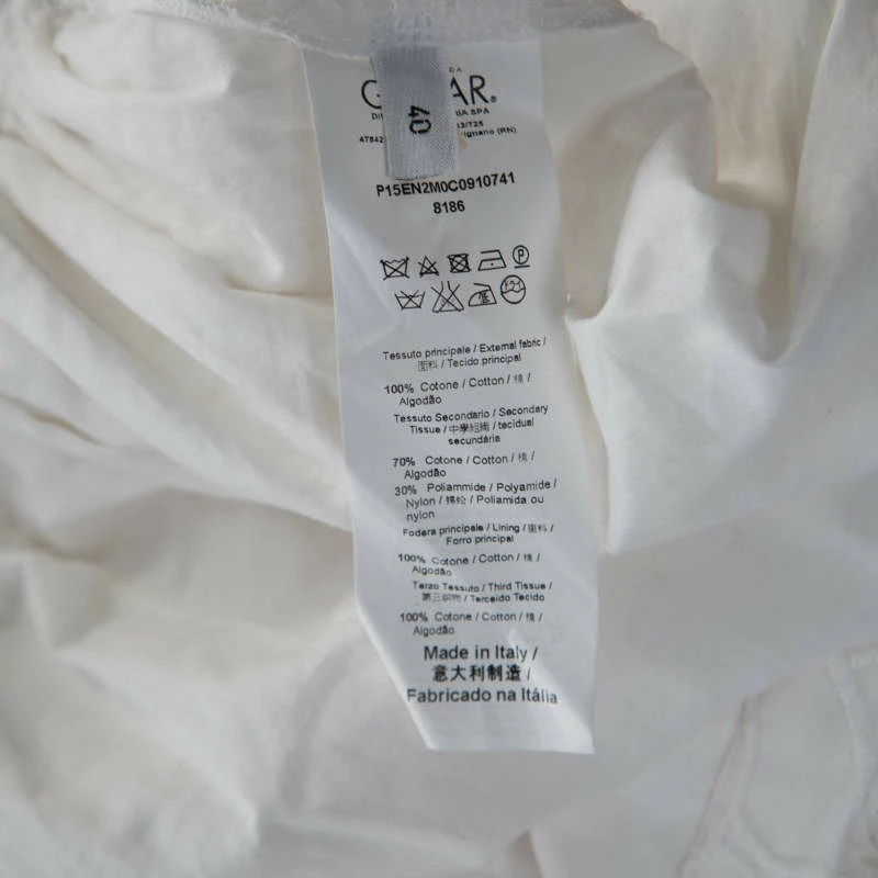 N21 White Cotton Lace Paneled A Line Skirt S Women Skirts N21 White Cotton Lace Paneled A Line Skirt S Women Skirts -N21shop luxury women n21 used clothes p207079 002