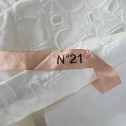 N21 White Cotton Lace Paneled A Line Skirt S Women Skirts 6 N21 White Cotton Lace Paneled A Line Skirt S Women Skirts -N21shop luxury women n21 used clothes p207079 003