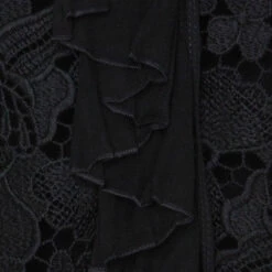 N21 Black Guipure Lace Pleated Ruffle Detail Long Sleeve Top S Women Tops 5 N21 Black Guipure Lace Pleated Ruffle Detail Long Sleeve Top S Women Tops -N21shop luxury women n21 used clothes p234716 007