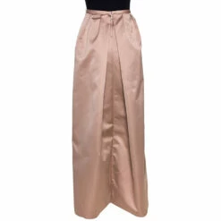 N21 Champagne Satin Pleated Maxi Skirt M Women Skirts 4 N21 Champagne Satin Pleated Maxi Skirt M Women Skirts -N21shop luxury women n21 used clothes p276556 005