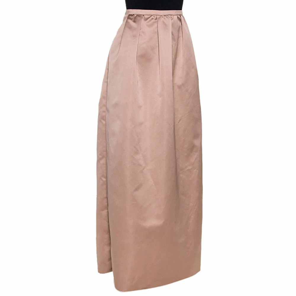 N21 Champagne Satin Pleated Maxi Skirt M Women Skirts N21 Champagne Satin Pleated Maxi Skirt M Women Skirts -N21shop luxury women n21 used clothes p276556 006