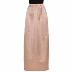 N21 Champagne Satin Pleated Maxi Skirt M Women Skirts