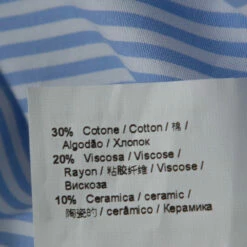 N21 Light Blue Striped Cotton Embroidered Off Shoulder Top S Women Tops -N21shop luxury women n21 used clothes p339306 007