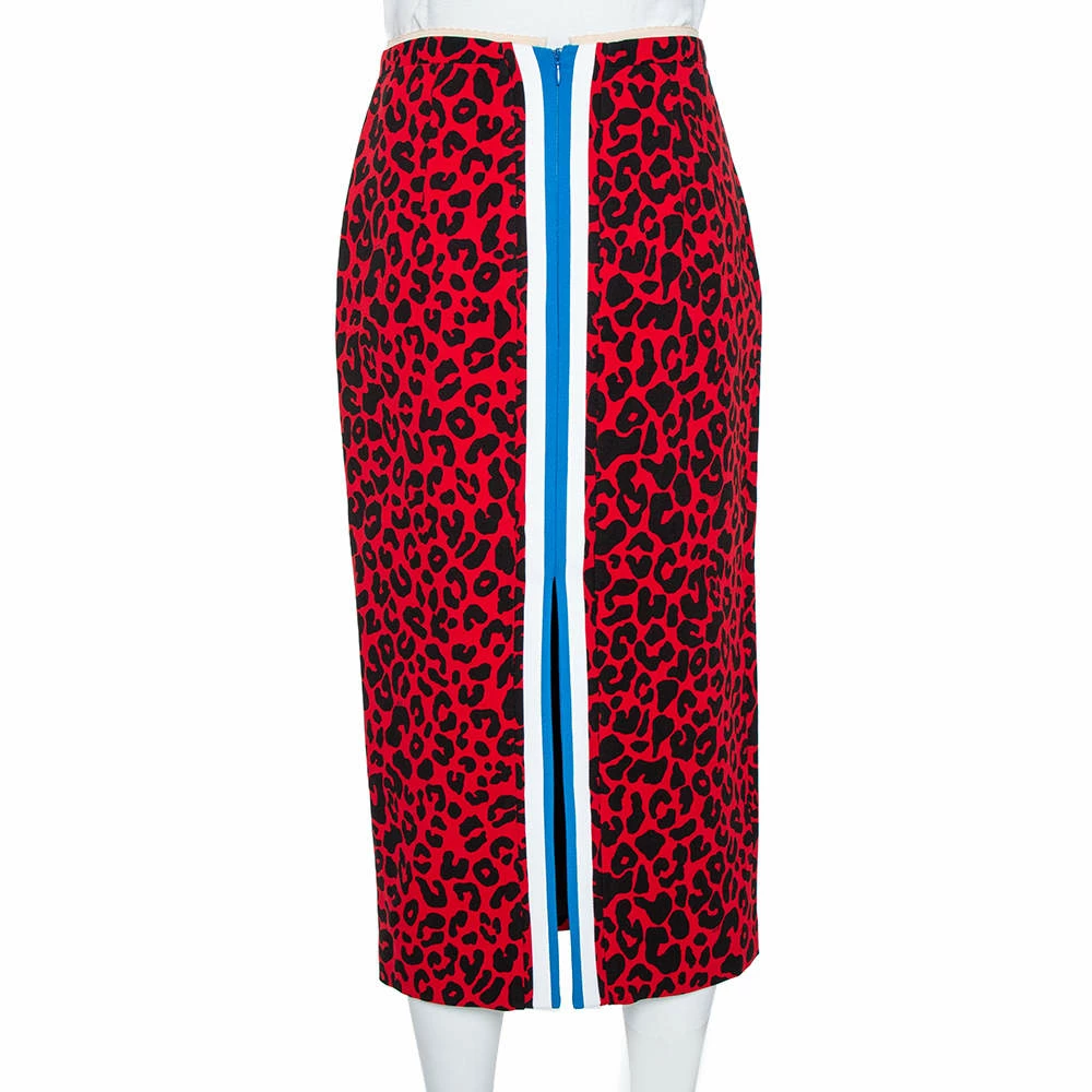 N21 Red Silk Blend Animal Print Midi Skirt S Women Skirts N21 Red Silk Blend Animal Print Midi Skirt S Women Skirts -N21shop luxury women n21 used clothes p357963 004