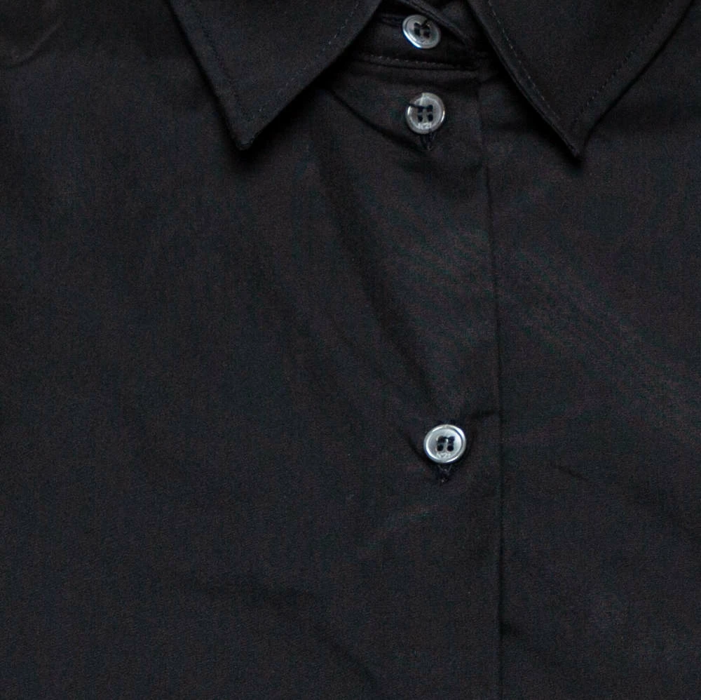 N21 Black Cotton Grid Lace Paneled Feather Trim Shirt XS Women Tops N21 Black Cotton Grid Lace Paneled Feather Trim Shirt XS Women Tops -N21shop luxury women n21 used clothes p358506 006