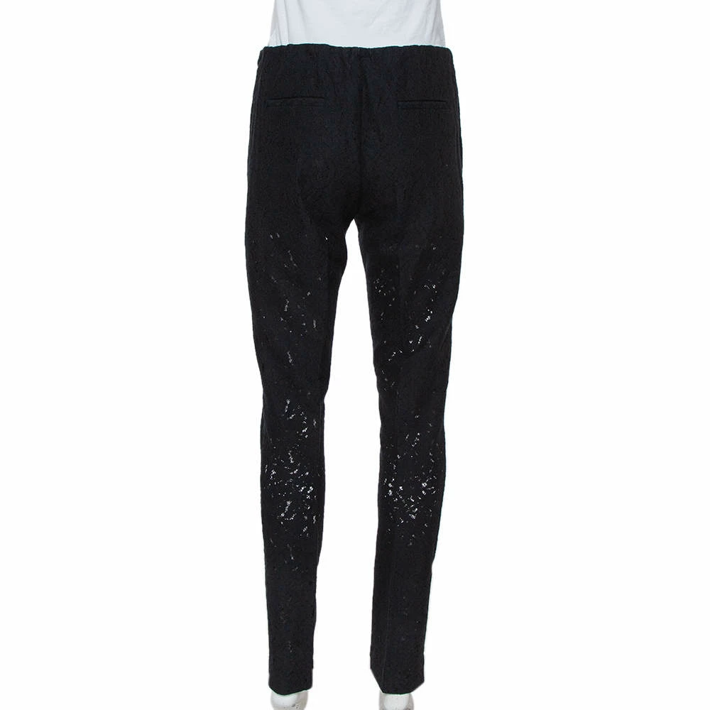 N21 Black Lace Elastic Waist Detail Tapered Leg Trousers S Women N21 Black Lace Elastic Waist Detail Tapered Leg Trousers S Women -N21shop luxury women n21 used clothes p402078 008