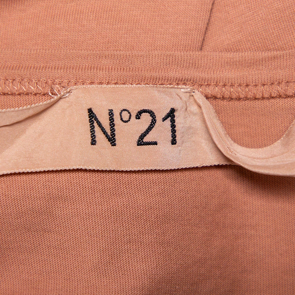 N21 Nº21 Pink Cotton Metallic Logo Printed T-Shirt L Women Tops N21 Nº21 Pink Cotton Metallic Logo Printed T-Shirt L Women Tops -N21shop luxury women n21 used clothes p465835 002