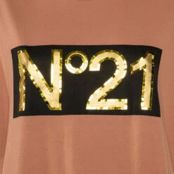 N21 Nº21 Pink Cotton Metallic Logo Printed T-Shirt L Women Tops 5 N21 Nº21 Pink Cotton Metallic Logo Printed T-Shirt L Women Tops -N21shop luxury women n21 used clothes p465835 004