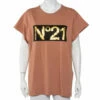 N21 Nº21 Pink Cotton Metallic Logo Printed T-Shirt L Women Tops 1 N21 Nº21 Pink Cotton Metallic Logo Printed T-Shirt L Women Tops -N21shop luxury women n21 used clothes p465835 005