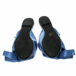 N21 Blue Satin Knot Mules Slide Size 37 Women Sandals 7 N21 Blue Satin Knot Mules Slide Size 37 Women Sandals -N21shop luxury women n21 used shoes p133587 006