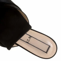 N21 Black Satin Knot Flat Mules Size 40 Women Sandals 8 N21 Black Satin Knot Flat Mules Size 40 Women Sandals -N21shop luxury women n21 used shoes p139617 0007