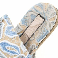 N21 Beige Leather And Blue/White Lace Knot Espadrille Flat Slides Size 39 Women Flats 8 N21 Beige Leather And Blue/White Lace Knot Espadrille Flat Slides Size 39 Women Flats -N21shop luxury women n21 used shoes p182365 004