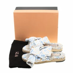 N21 Beige Leather And Blue/White Lace Knot Espadrille Flat Slides Size 39 Women Flats 9 N21 Beige Leather And Blue/White Lace Knot Espadrille Flat Slides Size 39 Women Flats -N21shop luxury women n21 used shoes p182365 008