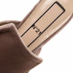 N21 Pale Pink Velvet Raso Knot Flat Slides Size 38.5 Women Flats 8 N21 Pale Pink Velvet Raso Knot Flat Slides Size 38.5 Women Flats -N21shop luxury women n21 used shoes p184158 004