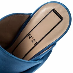 N21 N°21 Blue Satin Ronny Pleated Mules Size 37 Women Sandals 8 N21 N°21 Blue Satin Ronny Pleated Mules Size 37 Women Sandals -N21shop luxury women n21 used shoes p196656 002