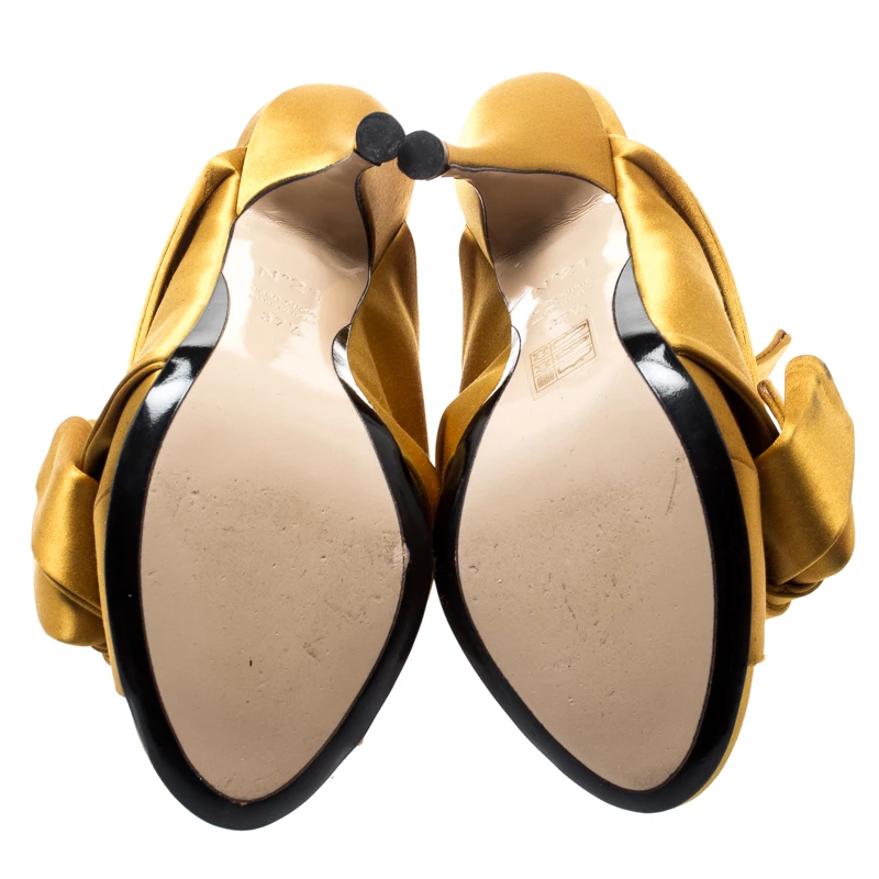 N21 N°21 Mustard Yellow Satin Ronny Pleated Mules Size 37.5 Women Sandals N21 N°21 Mustard Yellow Satin Ronny Pleated Mules Size 37.5 Women Sandals -N21shop luxury women n21 used shoes p198338 001