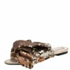 N21 Metallic Bronze Sequin Knotted Flat Slides Size 39 Women Flats -N21shop luxury women n21 used shoes p218425 1565704270 006