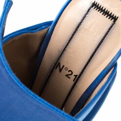 N21 N°21 Blue Embellished Satin Knot Mules Sandals Size 36 Women -N21shop luxury women n21 used shoes p224048 005