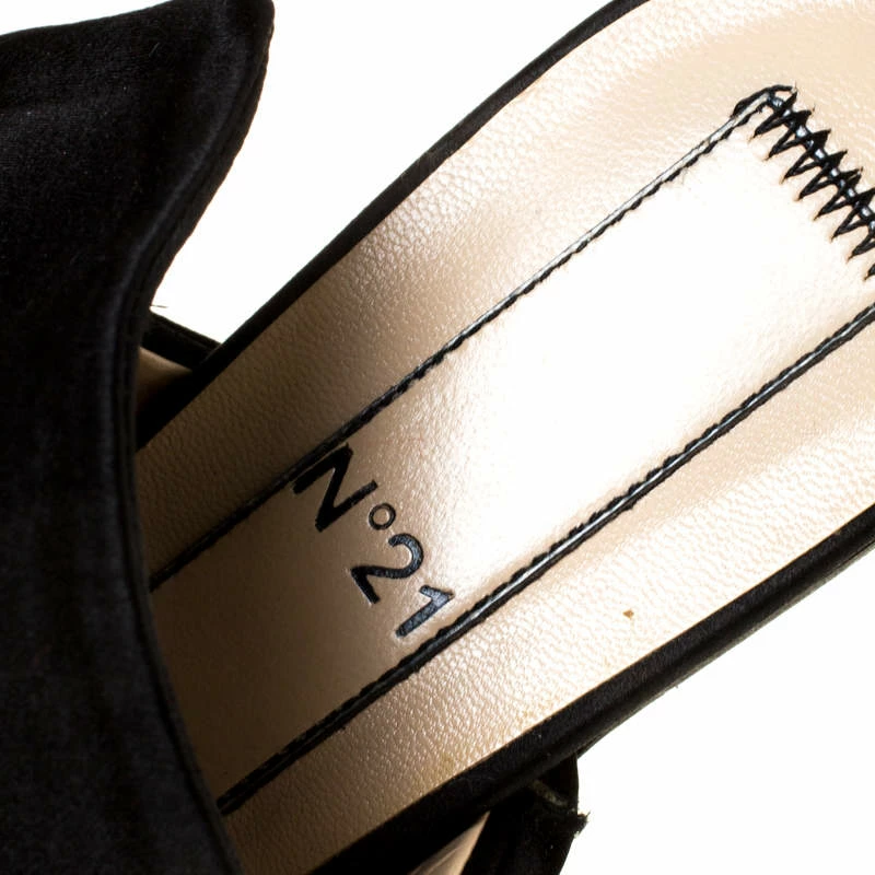 N21 Black Satin Knot Flat Mules Size 35.5 Women Flats N21 Black Satin Knot Flat Mules Size 35.5 Women Flats -N21shop luxury women n21 used shoes p225373 005