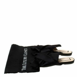 N21 Black Satin Knot Flat Mules Size 35.5 Women Flats 9 N21 Black Satin Knot Flat Mules Size 35.5 Women Flats -N21shop luxury women n21 used shoes p225373 009